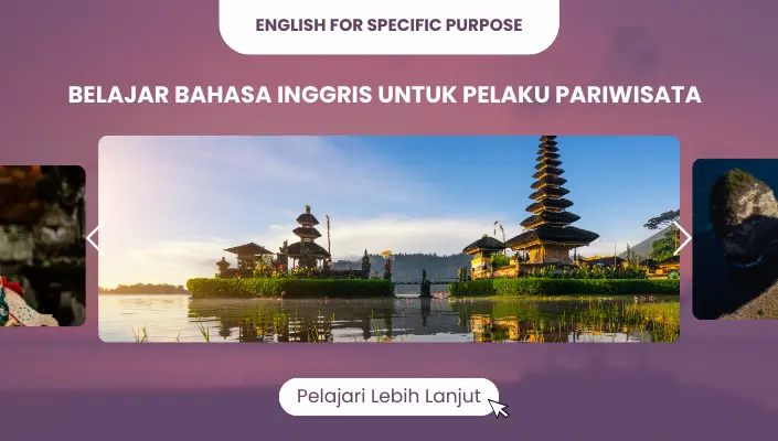 english for specific purpose - tourism, pariwisata