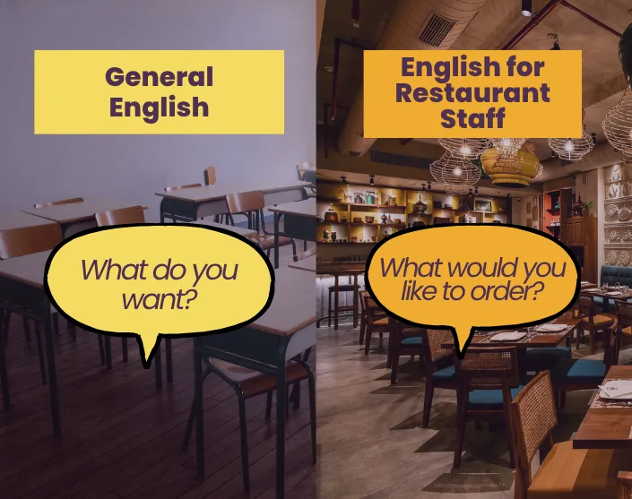 General Englsih vs English for Restaurant Staff