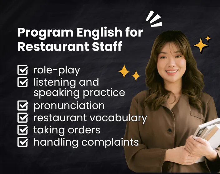 Program english for restaurant staff yang efektif