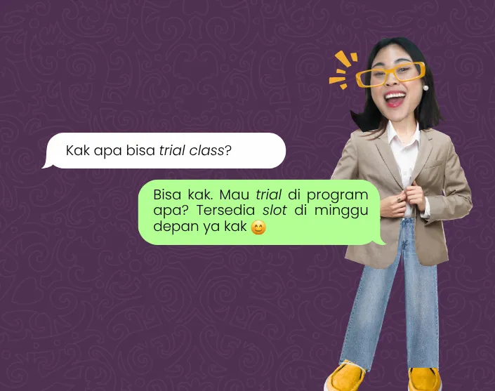 konsultasi gratis free trial kursus bahasa Inggris Denpasar